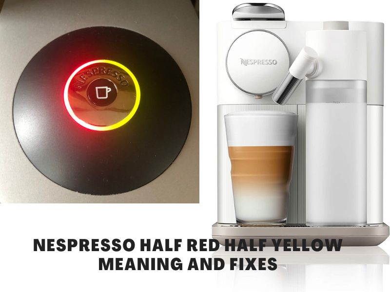 What does half-red half-yellow mean on Nespresso?